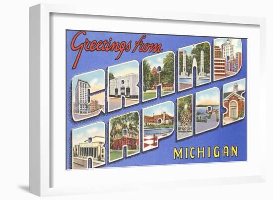 Greetings from Grand Rapids, Michigan-null-Framed Art Print