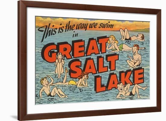 Greetings from Great Salt Lake, Utah-null-Framed Premium Giclee Print