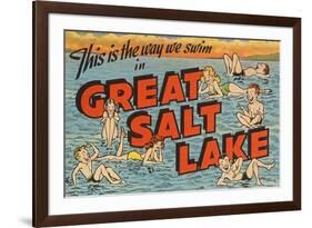 Greetings from Great Salt Lake, Utah-null-Framed Art Print