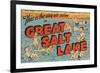 Greetings from Great Salt Lake, Utah-null-Framed Art Print