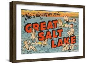 Greetings from Great Salt Lake, Utah-null-Framed Art Print