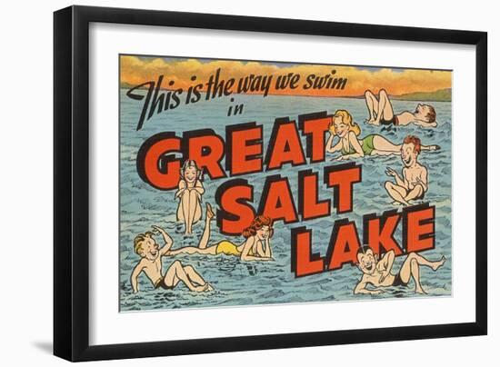 Greetings from Great Salt Lake, Utah-null-Framed Art Print