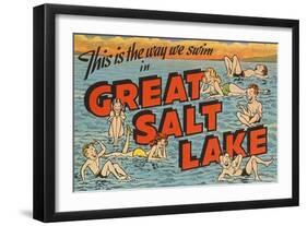 Greetings from Great Salt Lake, Utah-null-Framed Art Print