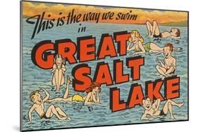 Greetings from Great Salt Lake, Utah-null-Mounted Art Print