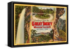 Greetings from Great Smoky Mountains-null-Framed Stretched Canvas