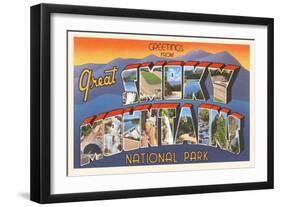 Greetings from Great Smoky Mountains-null-Framed Art Print