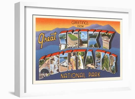 Greetings from Great Smoky Mountains-null-Framed Art Print