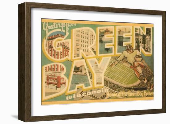 Greetings from Green Bay, Wisconsin-null-Framed Art Print