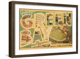 Greetings from Green Bay, Wisconsin-null-Framed Art Print