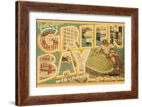 Greetings from Green Bay, Wisconsin-null-Framed Art Print