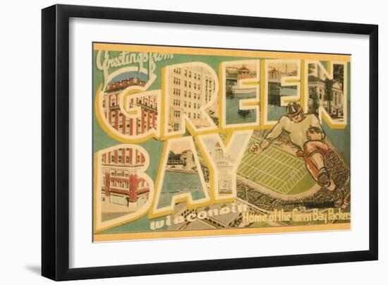 Greetings from Green Bay, Wisconsin-null-Framed Art Print