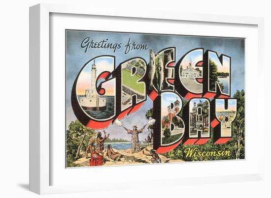 Greetings from Green Bay, Wisconsin-null-Framed Art Print