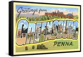 Greetings from Greensburg, Pennsylvania-null-Framed Stretched Canvas