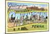 Greetings from Greensburg, Pennsylvania-null-Mounted Art Print