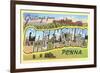 Greetings from Greensburg, Pennsylvania-null-Framed Premium Giclee Print