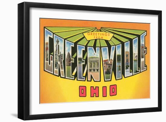 Greetings from Greenville, Ohio-null-Framed Art Print