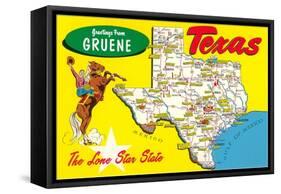 Greetings from Gruene, Texas-null-Framed Stretched Canvas