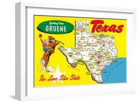 Greetings from Gruene, Texas-null-Framed Art Print