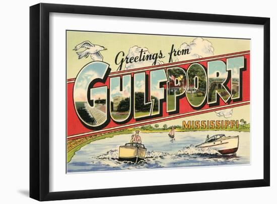 Greetings from Gulfport, Mississippi-null-Framed Art Print