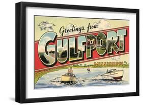 Greetings from Gulfport, Mississippi-null-Framed Art Print