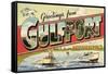Greetings from Gulfport, Mississippi-null-Framed Stretched Canvas