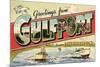 Greetings from Gulfport, Mississippi-null-Mounted Premium Giclee Print