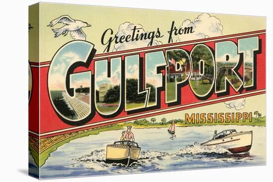 Greetings from Gulfport, Mississippi-null-Stretched Canvas