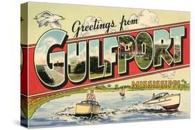 Greetings from Gulfport, Mississippi-null-Stretched Canvas