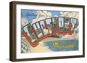 Greetings from Gulfport, Mississippi-null-Framed Art Print