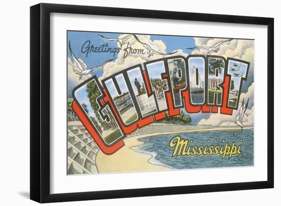 Greetings from Gulfport, Mississippi-null-Framed Art Print