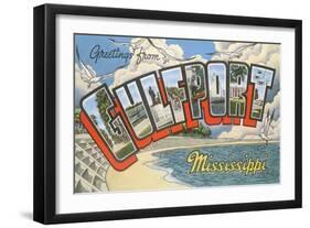 Greetings from Gulfport, Mississippi-null-Framed Art Print