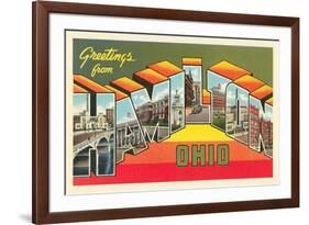 Greetings from Hamilton, Ohio-null-Framed Art Print