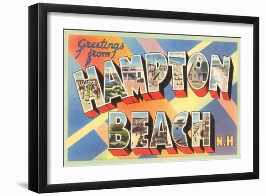 Greetings from Hampton Beach, New Hampshire-null-Framed Art Print