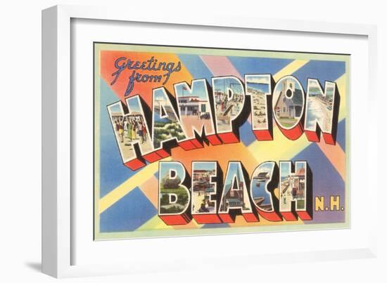 Greetings from Hampton Beach, New Hampshire-null-Framed Art Print