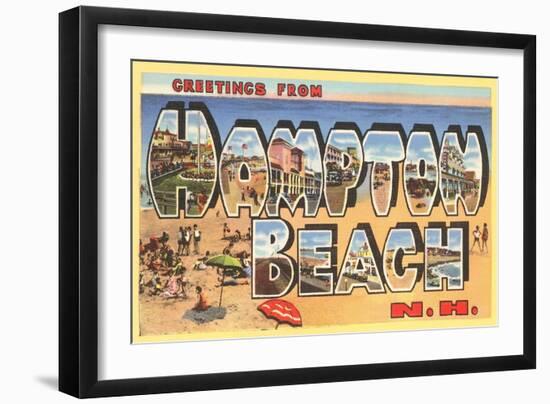 Greetings from Hampton Beach, New Hampshire-null-Framed Art Print