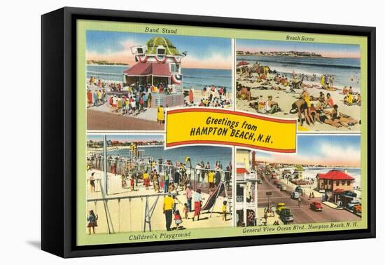 Greetings from Hampton Beach, New Hampshire-null-Framed Stretched Canvas