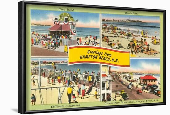 Greetings from Hampton Beach, New Hampshire-null-Framed Art Print