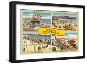 Greetings from Hampton Beach, New Hampshire-null-Framed Art Print