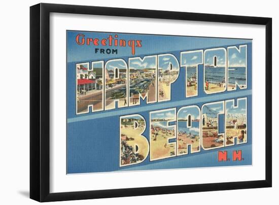 Greetings from Hampton Beach, New Hampsshire-null-Framed Art Print