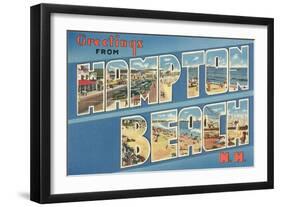 Greetings from Hampton Beach, New Hampsshire-null-Framed Art Print