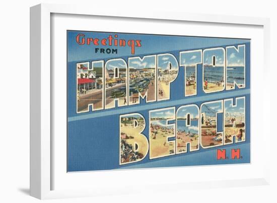 Greetings from Hampton Beach, New Hampsshire-null-Framed Art Print