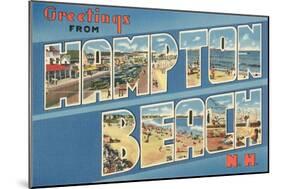 Greetings from Hampton Beach, New Hampsshire-null-Mounted Art Print