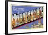 Greetings from Harrisburg, Pennsylvania-null-Framed Art Print