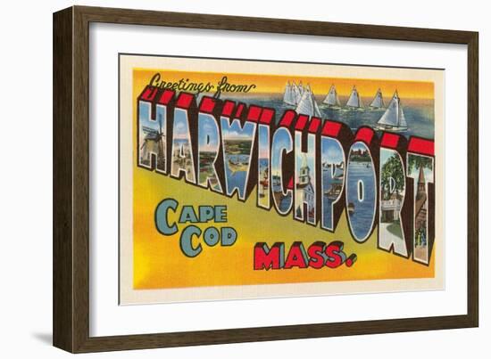 Greetings from Harwichport, Mass.-null-Framed Art Print