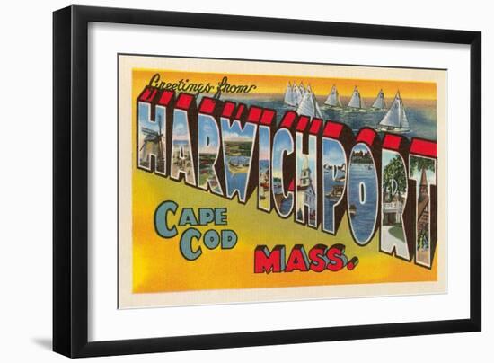 Greetings from Harwichport, Mass.-null-Framed Art Print