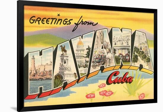 Greetings from Havana, Cuba-null-Framed Art Print