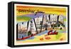 Greetings From Havana Cuba-Curt Teich & Company-Framed Stretched Canvas