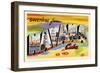 Greetings From Havana Cuba-Curt Teich & Company-Framed Premium Giclee Print