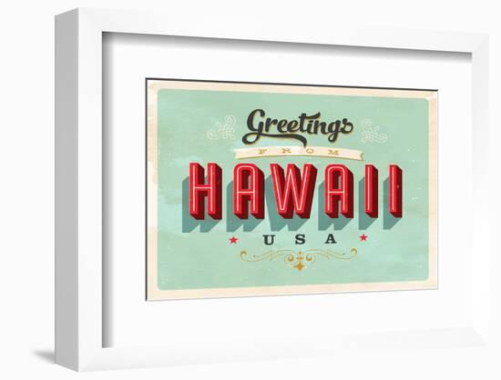 Greetings From Hawaii-null-Framed Art Print