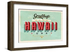 Greetings From Hawaii-null-Framed Art Print